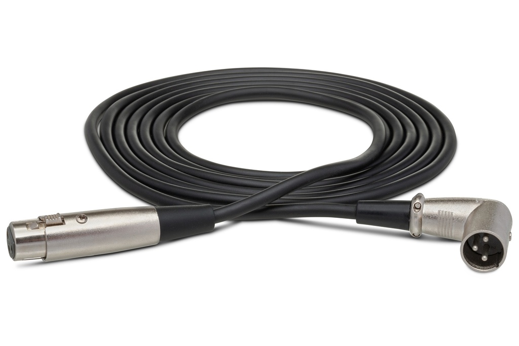 Hosa Câble à connexion symétrique (prise XLR-F vers fiche XLR-M à angle droit, 1,5 pied)