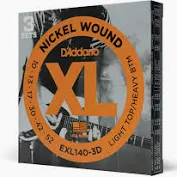 D'Addario EXL140-3D, cordes de guitare électrique 10-52, paquet de 3 jeux