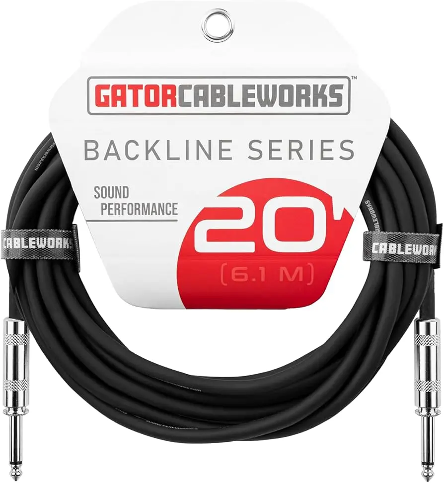 Gator Câble D'instrument Cableworks 20' Série Backline