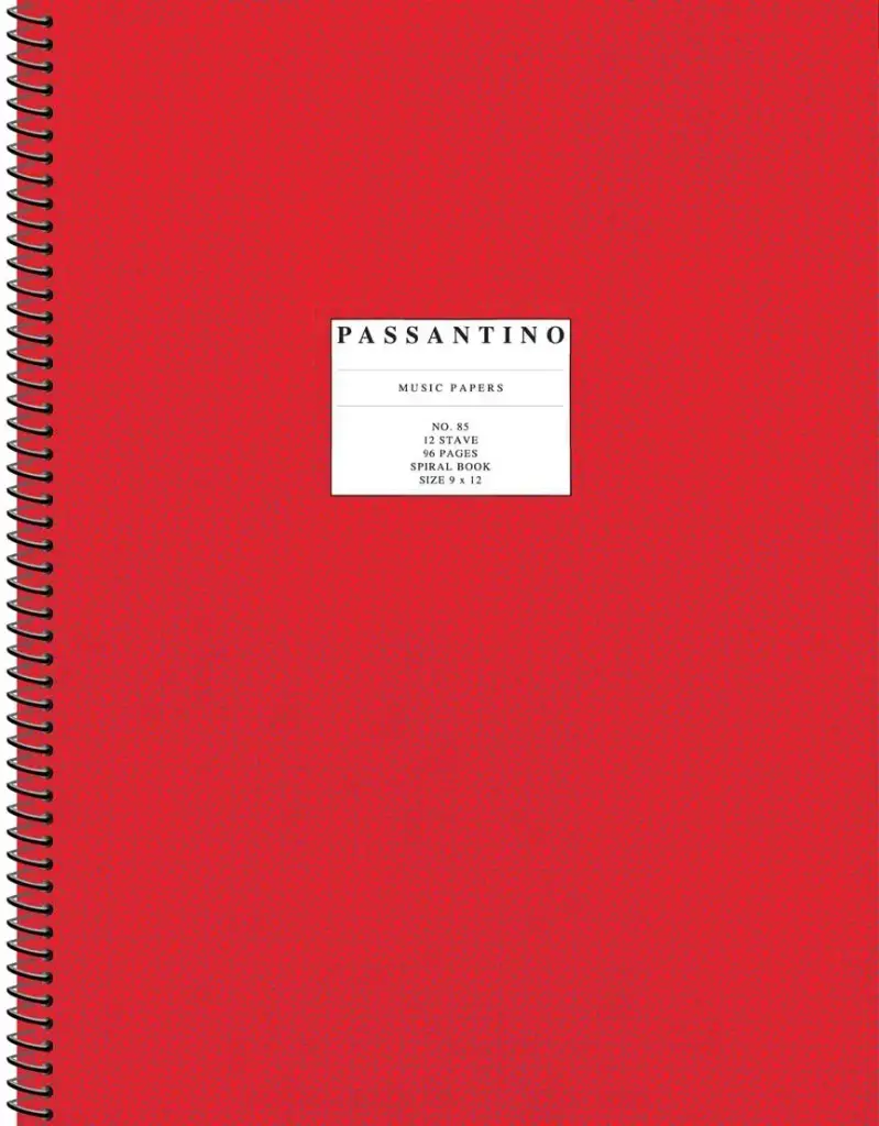 Cahier de Partition vierge Passantino