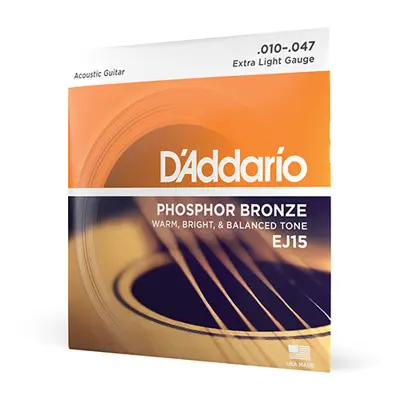 D'addario EJ15 Cordes bronze phosphoreux Extra Light 10-47