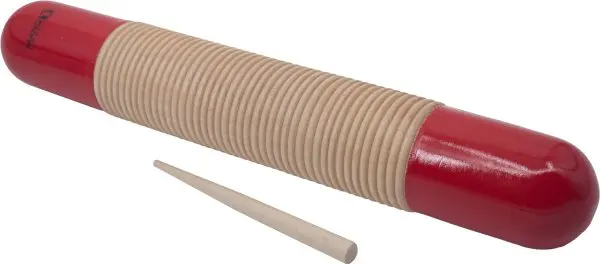 Mano Percussion Guiro wooden guitar with scraper