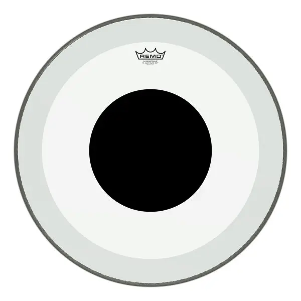 Remo - Powerstroke 3 peau de basse drum à pois transparents et à point noir - 22''