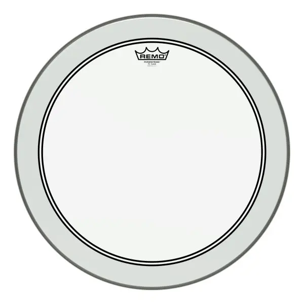 Remo - Powerstroke3 Clear, peau de grosse caisse avec patch 18''