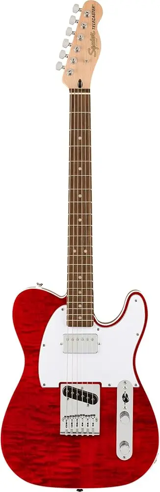 Squier Affinity Telecaster FMT SH, Rouge Transparent