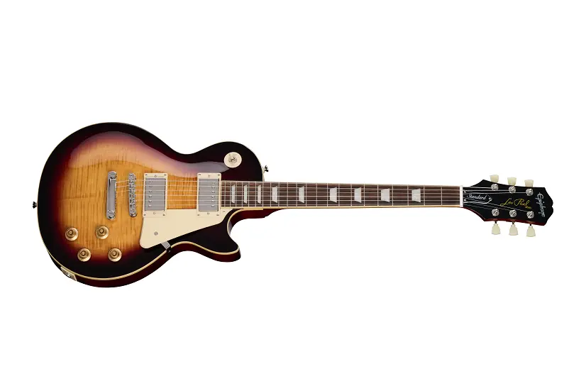 Epiphone Guitare électrique Les Paul Standard 50s (fini Burst bourbon, étui souple inclus)