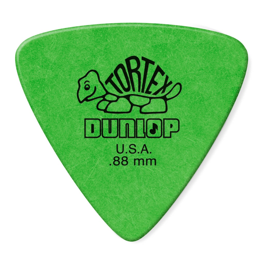 Dunlop Médiator de guitare triangulaire Tortex® vert de 0,88 mm (sac de 72) 