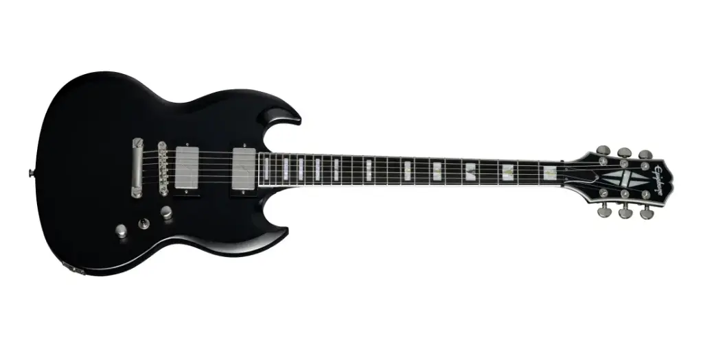 Epiphone SG Prophecy (fini noir de jais métallique vieilli, étui souple inclus)