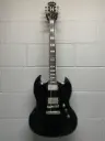 Epiphone SG Prophecy (fini noir de jais métallique vieilli, étui souple inclus)
