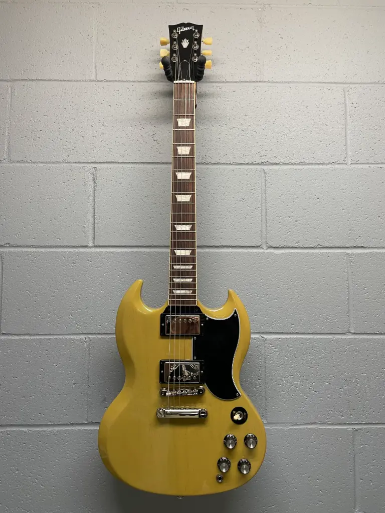 Gibson SG Standard ’61 à cordier Stopbar (fini TV Yellow, étui rigide inclus) B-Stock