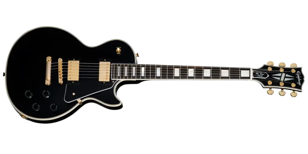 Epiphone Guitare électrique Les Paul Custom (fini ébène, étui inclus)