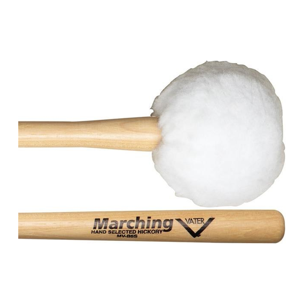 Vater MVB5S Puff Fleece Marching Bass Drum Mallets, 30 in and Larger Drums