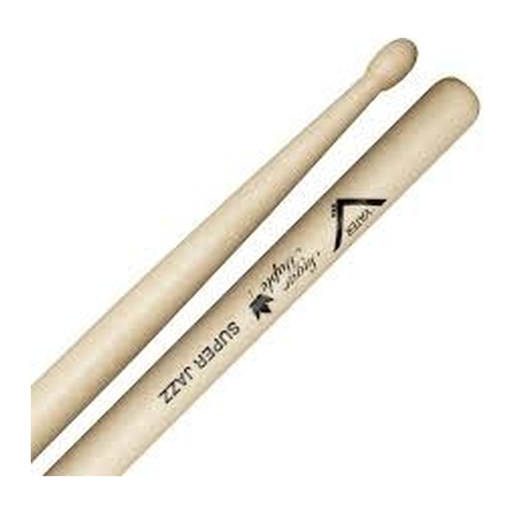 Vater Sugar Maple Super Jazz — Baguettes de batterie en érable à sucre, pointe en bois