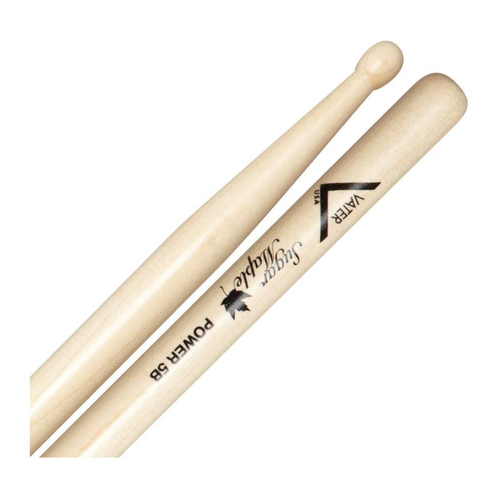 Vater Sugar Maple Power 5B Drumsticks — Wood Tip