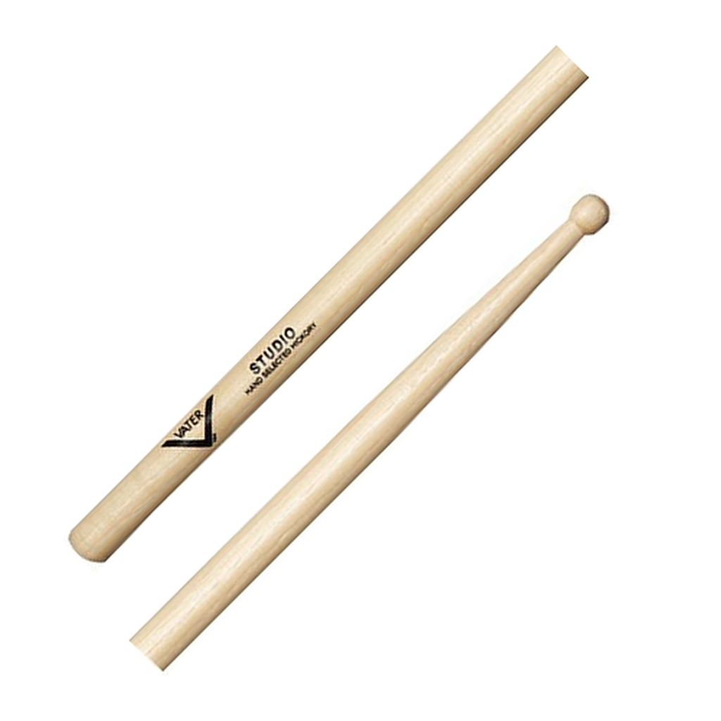Vater American Hickory Studio Drumsticks — Short, Barrel Wood Tip