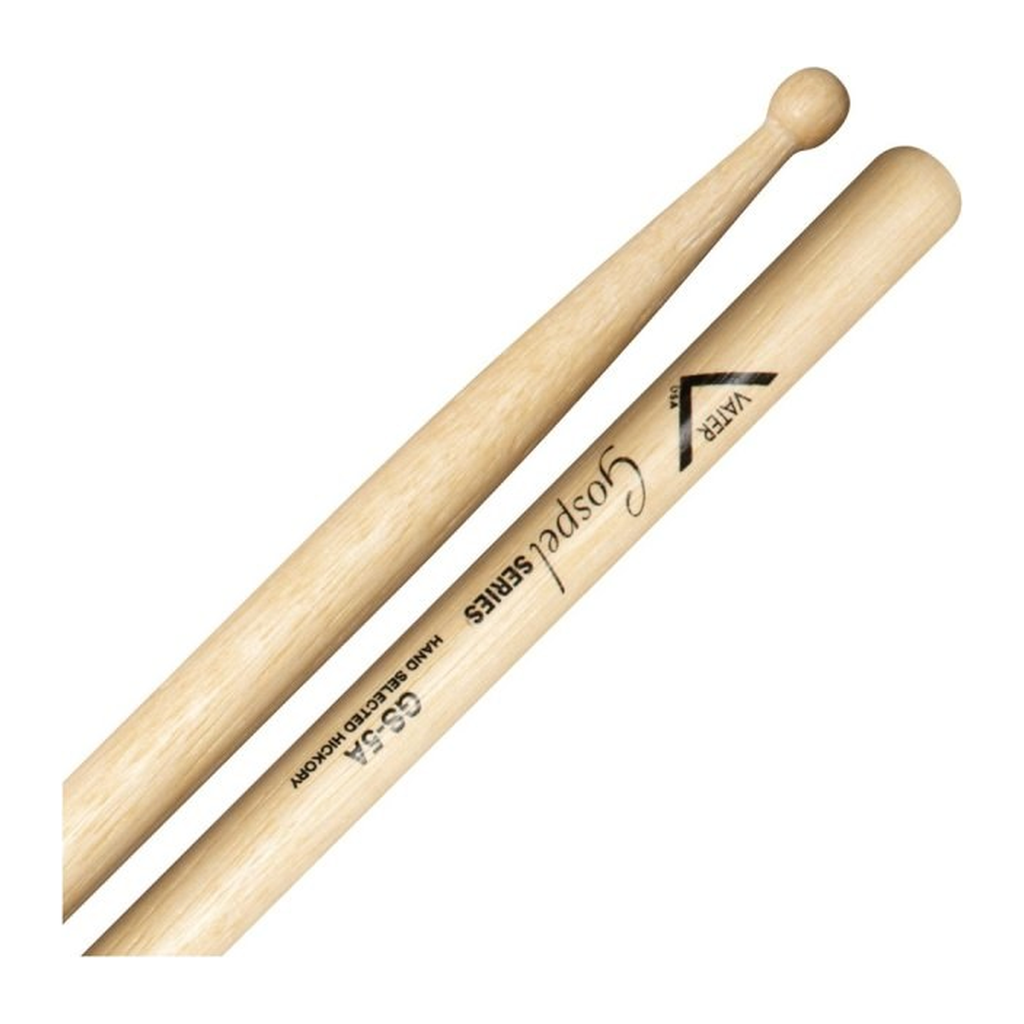 Vater Gospel Series 5A — Baguettes de batterie en hickory, pointe en tonneau