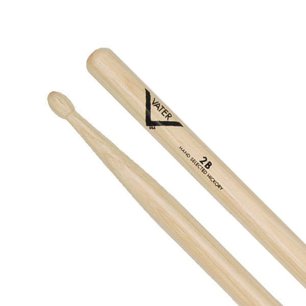 Vater American Hickory 2B — Baguettes de batterie en hickory, pointe en bois