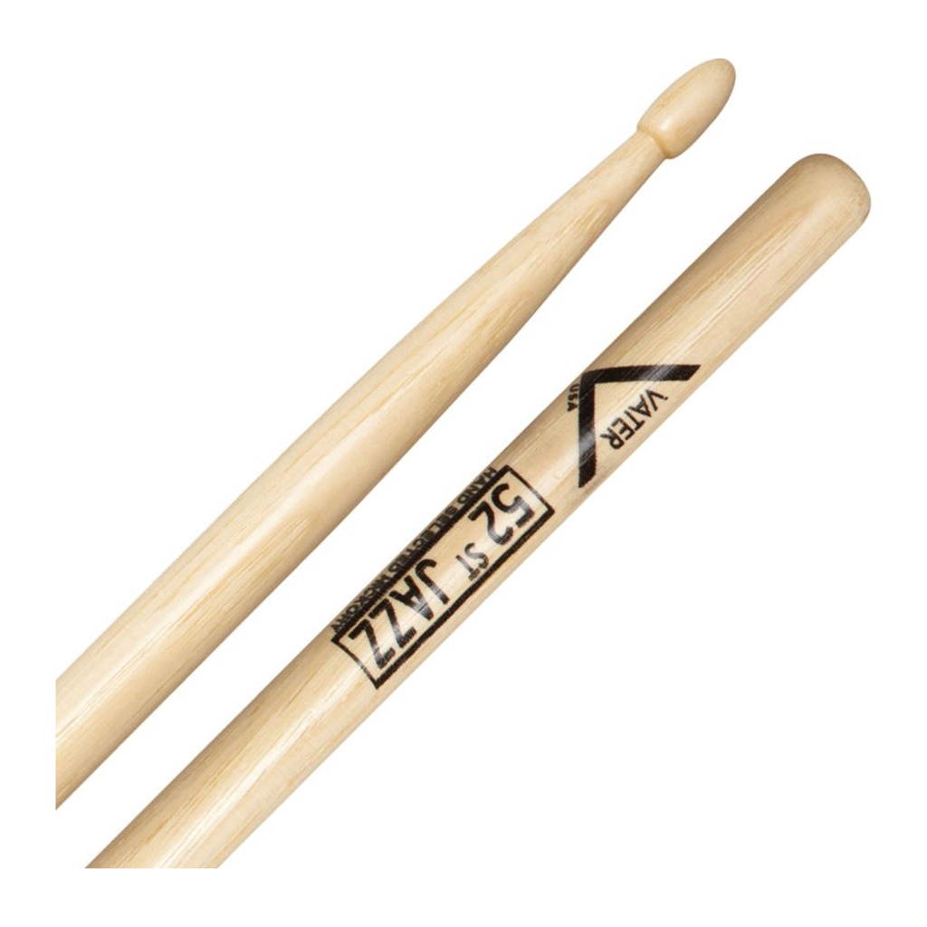 Vater American Hickory 52nd St. Jazz — Baguettes de batterie en hickory, pointe en bois