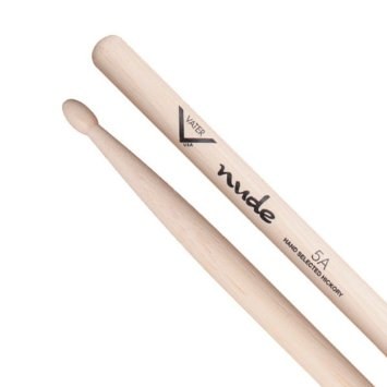 Vater Nude Los Angeles 5A — Baguettes de batterie en hickory, pointe en bois