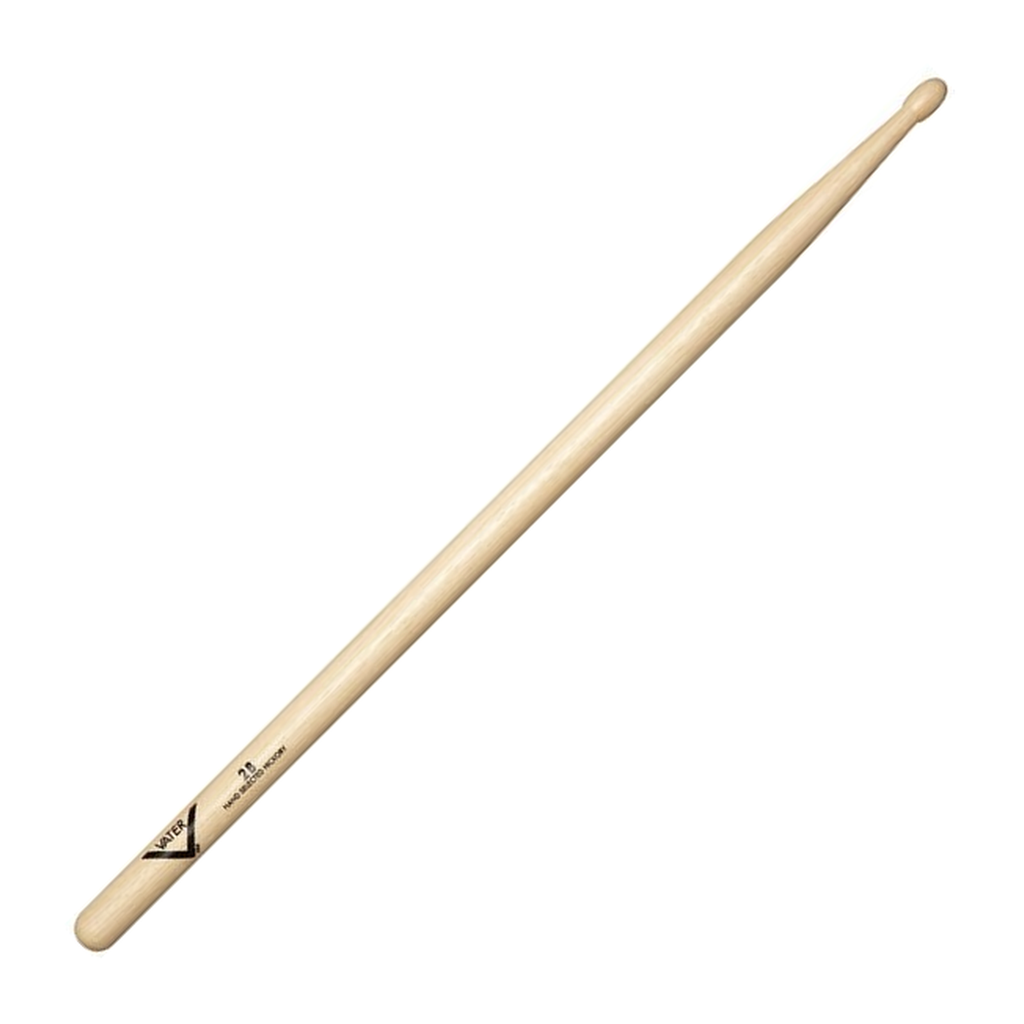 Vater American Hickory 2B — Baguettes de batterie en hickory, pointe en nylon