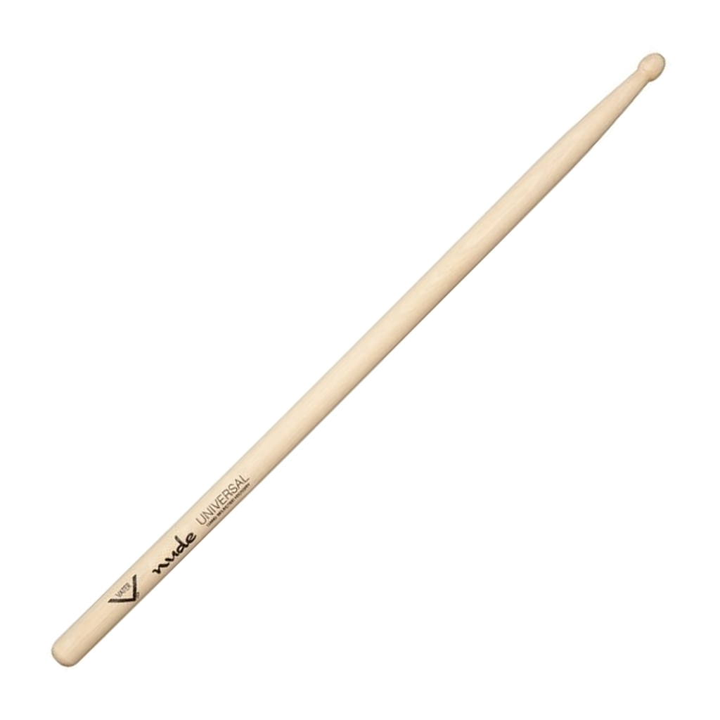 Vater Nude Universal — Baguettes de batterie en hickory, pointe en bois