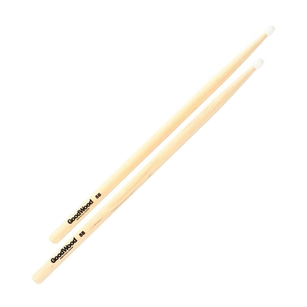 Vater Goodwood 5B — Baguettes de batterie en hickory, pointe en nylon