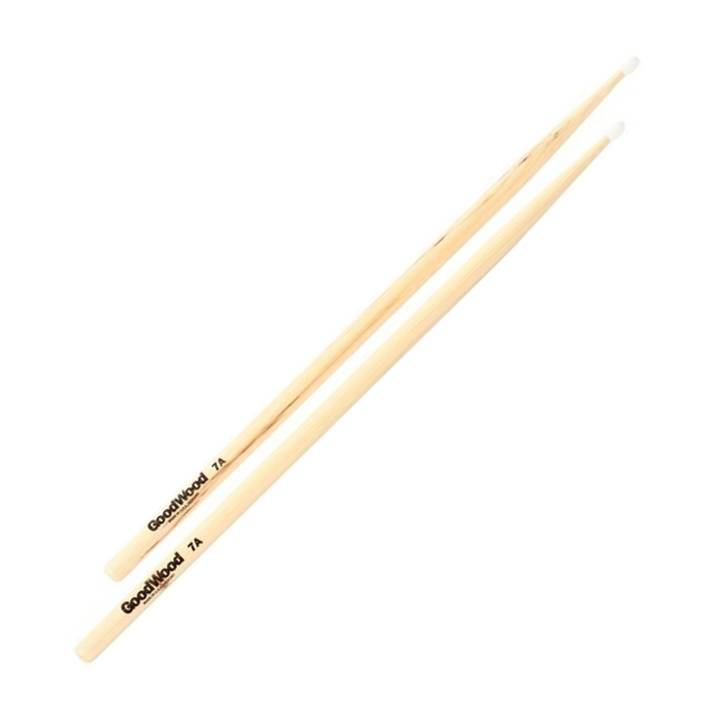 Vater Goodwood 7A — Baguettes de batterie en hickory, pointe en nylon