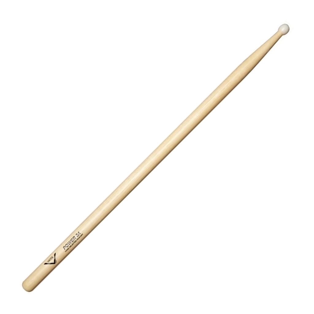 Vater American Hickory Power 3A — Baguettes de batterie en hickory, pointe en nylon