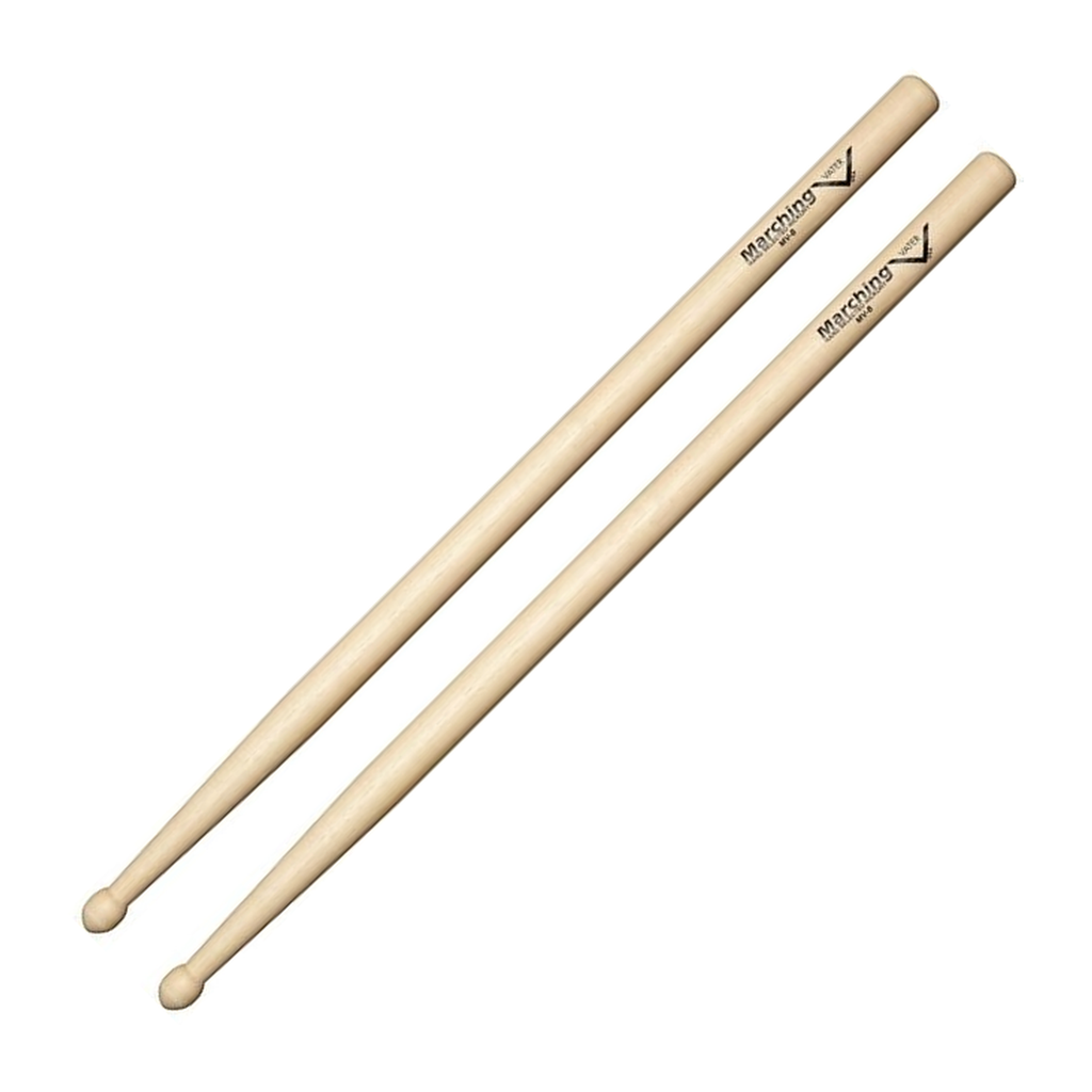 Vater Marching MV8 — Baguettes de batterie en hickory, pointe en bois