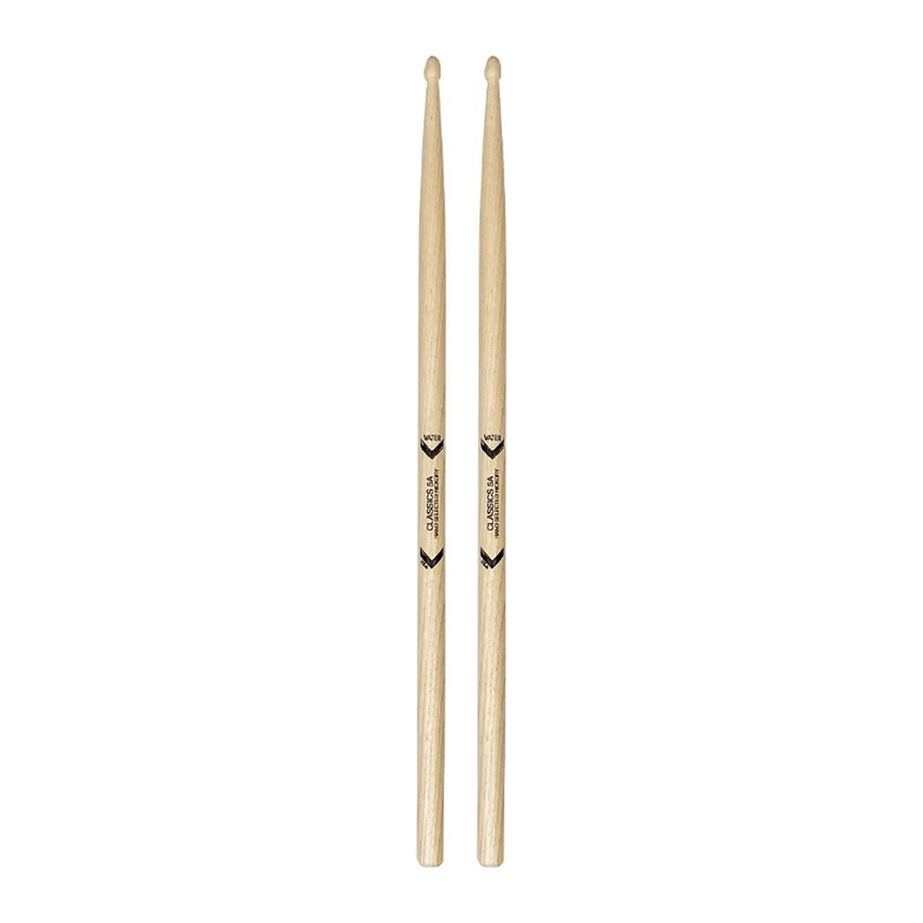 Vater Sugar Maple Classics 5A — Baguettes de batterie en érable à sucre, pointe en bois