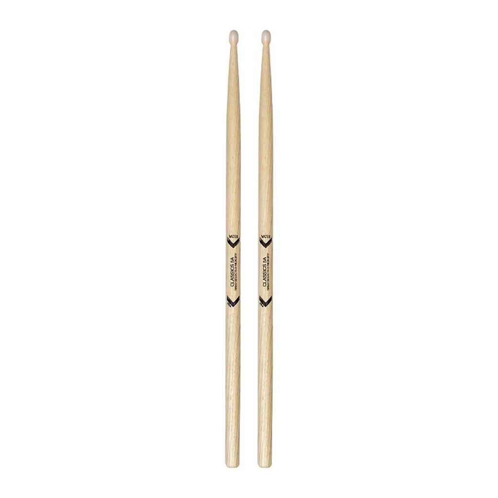 Vater Sugar Maple Classics 5A — Baguettes de batterie en érable à sucre, pointe en nylon
