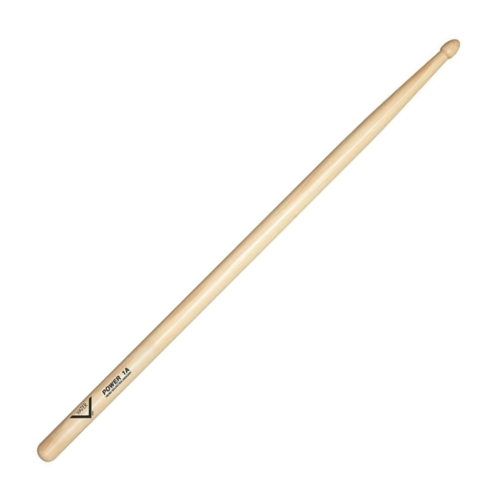 Vater American Hickory Power 1A — Baguettes de batterie en hickory, pointe en bois