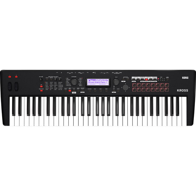 Korg KROSS 2-61 - Synthétiseur Workstation Portable 61 Touches sur Piles - Noir Mat