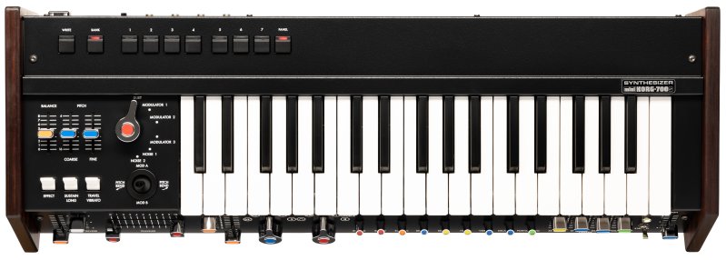 Korg miniKORG 700Sm - Synthétiseur Vintage Reissue 37 Touches avec Aftertouch et Étui Souple