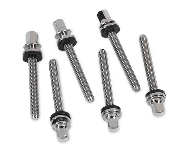 DW DWSM165C True-Pitch Chrome 1.65 in Tension Rods, 6-Pack