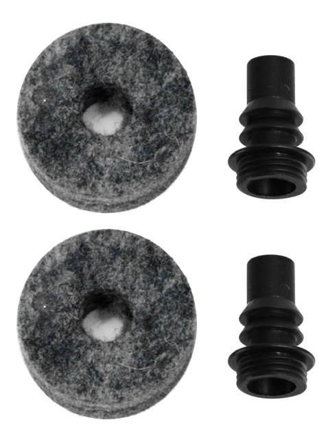 DW DWSM2229 Cymbal Tilter Rods with Ribbed Sleeve and Felts, 2-Pack