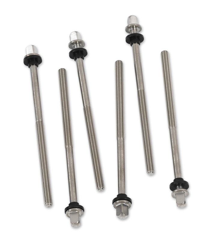 DW DWSM375S True-Pitch Stainless Steel 4.375 in Bass Drum Tension Rods, 6-Pack