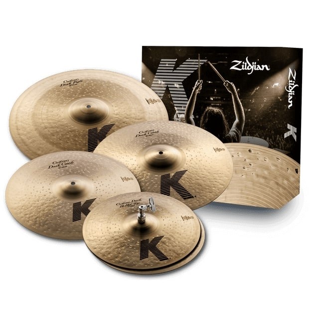 Zildjian K Custom Dark Cymbal Pack (14" Hi-Hats, 16" and 18" Crashes, 20" Ride)