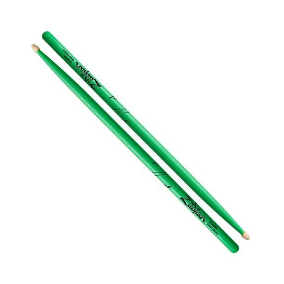 Zildjian 5A Acorn Neon Hickory Drumsticks, Green