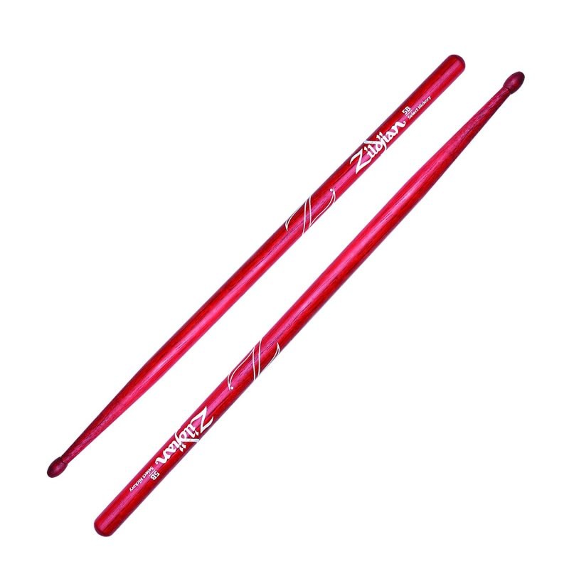 Zildjian 5B Red Hickory Drumsticks, Wood Tip