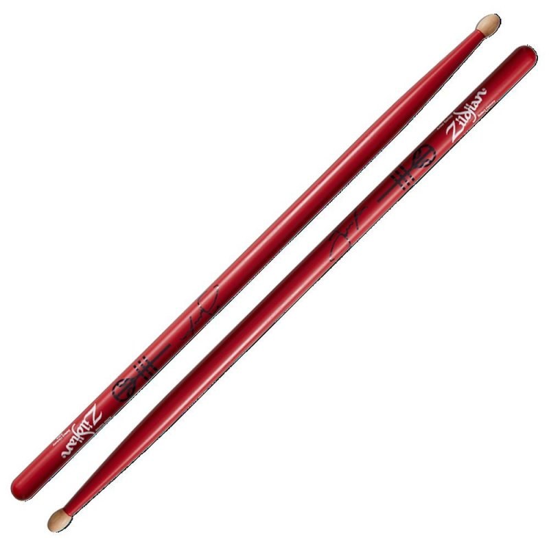 Zildjian Josh Dun Artist Series Red Hickory Drumsticks, Oval Tip