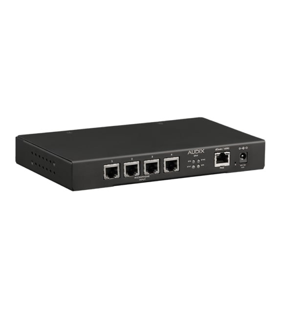 Audix DN4 Dante and AES67 Interface with Four RJ45 Mic Inputs