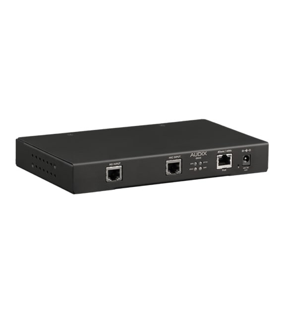 Audix DN43, interface Dante et AES67 pour micro M3 et un micro RJ45