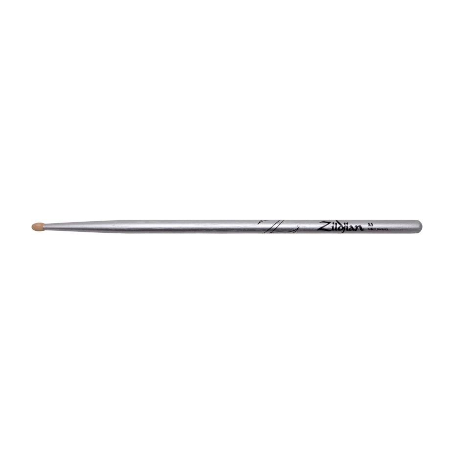 Zildjian 5A Chroma Hickory Drumsticks, Metallic Silver
