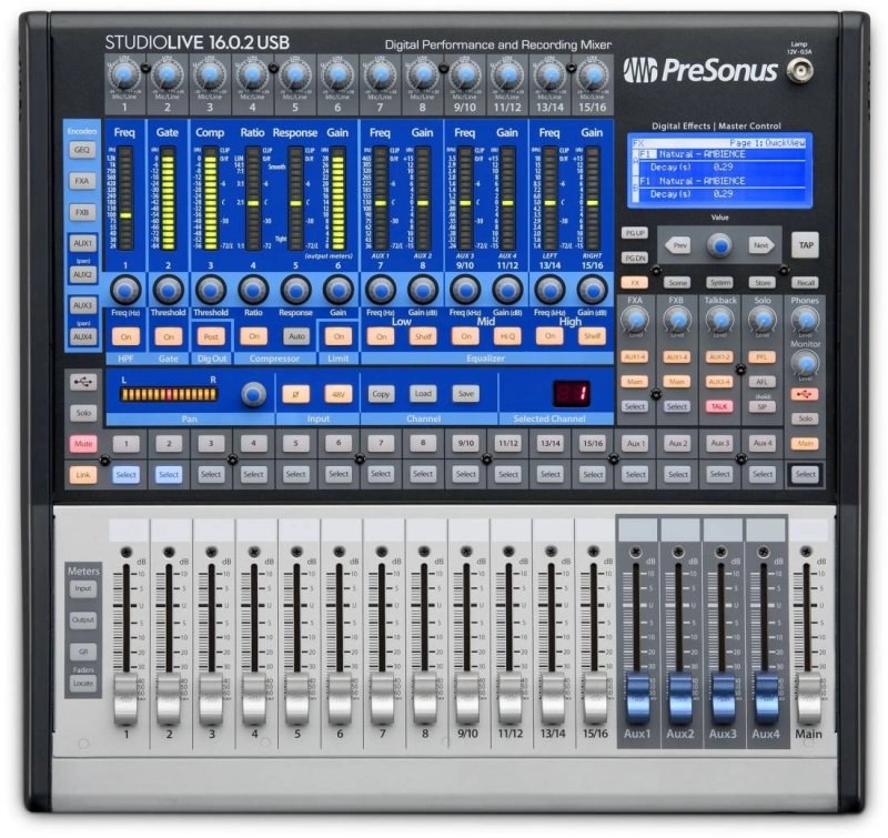 PreSonus StudioLive 16.0.2 USB, table de mixage numérique 16 canaux