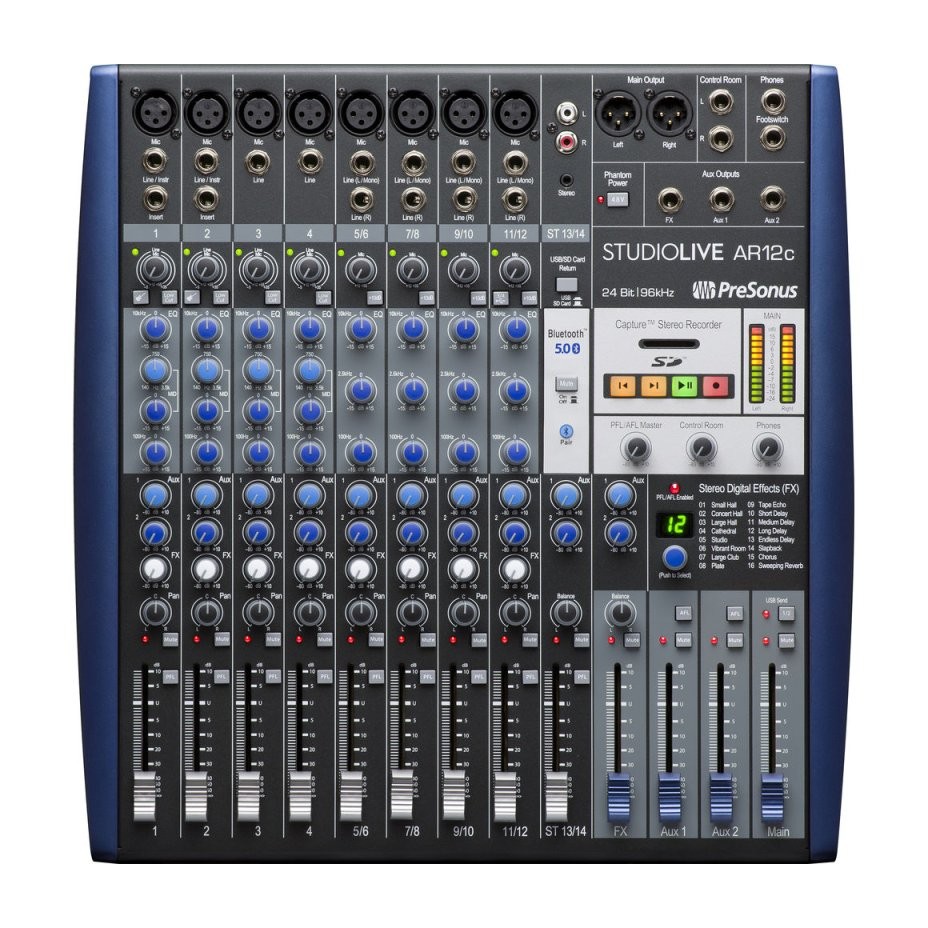 PreSonus StudioLive AR12c 14-Channel Analog Mixer with USB-C Interface