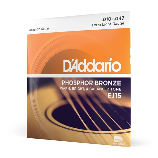 [EJ15] D'Addario Strings - D'Addario EJ15 Phosphor Bronze Acoustic Guitar ...