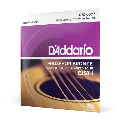 [EJ38H] D'Addario EJ38H - Cordes Guitare Acoustique [High Strung/Nashville]