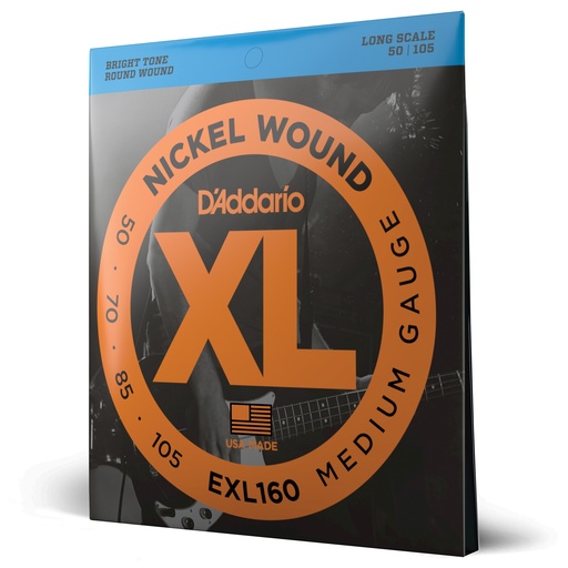 [EXL160] D'Addario EXL160 - Cordes Bass Nickel [Medium 50-105]