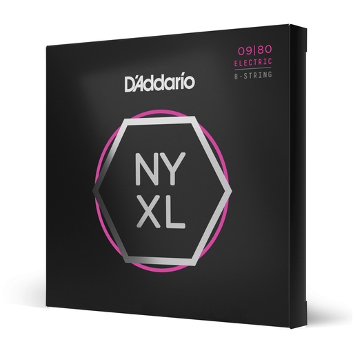 [NYXL0980] D'Addario NYXL0980 - Cordes Guitare Électrique 8 Cordes [Super Light]